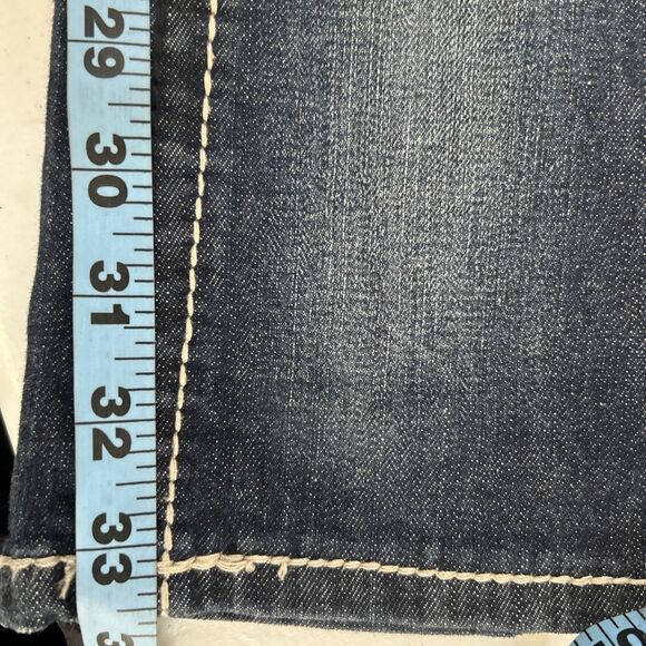 Cello Jeans Womens 8 Blue Mid Rise Bootcut Sparkling Embellished Y2K 90s - Picture 8 of 10